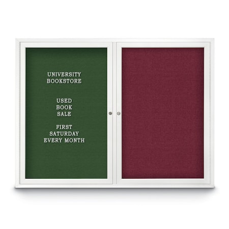 United Visual Products Corkboard, 60"x36", Black/Bronze UV405PLUS-BRONZE-BLACK